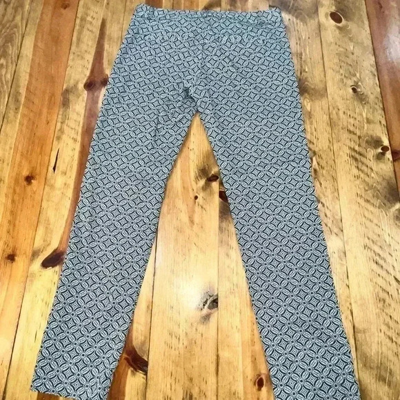 Banana Republic Sloan Fit Floral Abstract Pattern Navy and gray Pants - Picture 12 of 12